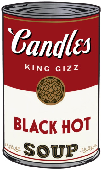 Candles - Black Hot Soup Sticker<br>King Gizz Bootleg