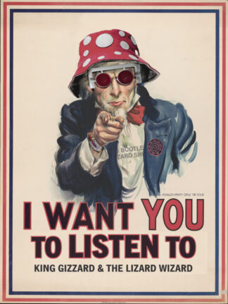 I WANT YOU! sticker <br>King Gizz Bootleg