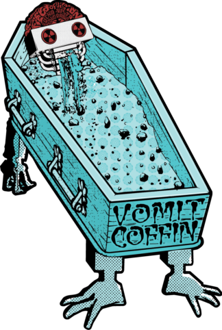 Vommit Coffin Sticker<br>King Gizz Bootleg - FOV 26