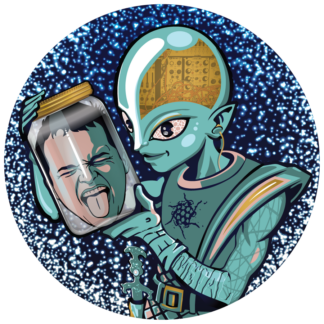 Alien Metal Sticker<br>King Gizz Bootleg