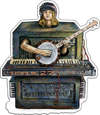 Cybanjo Sticker <br>King Gizz Bootleg